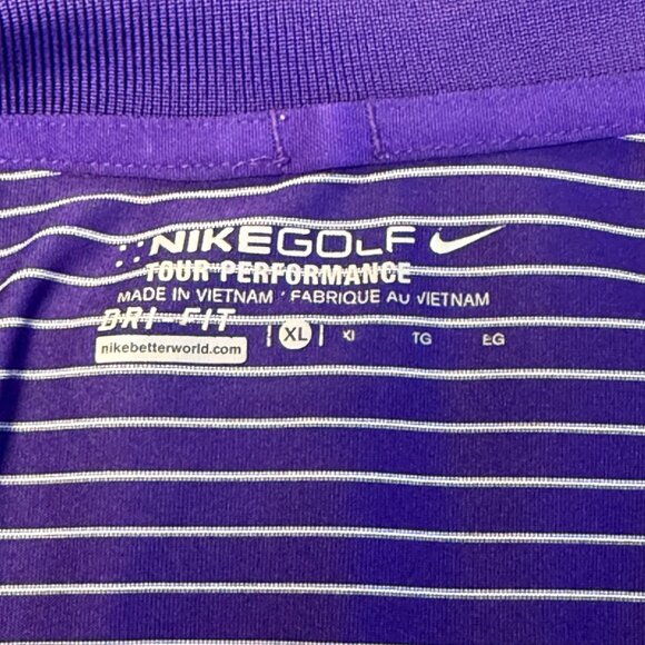 Nike Golf - Men's Striped Golf Polo Shirt - Size XL - Picture 5 of 5